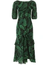 RIXO LONDON PALM PRINT DRESS,11105256