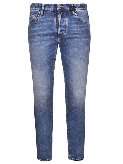 Dsquared2 Slim Fit Cropped Jeans In Blue