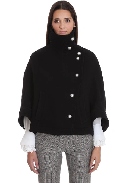 Chloé Cape In Black Wool