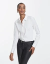 LAFAYETTE 148 PLUS-SIZE ITALIAN STRETCH COTTON MONTEGO BLOUSE