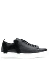 Henderson Baracco Fur Trim Sneakers In Black
