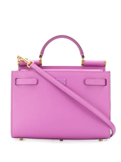 Dolce & Gabbana Medium Calfskin Sicily 62 Bag In Purple