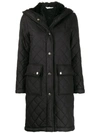 MACKINTOSH GRANGE BLACK QUILTED HOODED COAT | LQ-1001