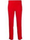 Alberto Biani Slim-fit Cropped Trousers In Red