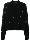 Alanui Embellished Wool & Cashmere Knit Sweater In Black