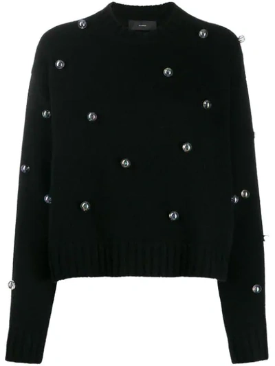 Alanui Embellished Wool & Cashmere Knit Sweater In Black