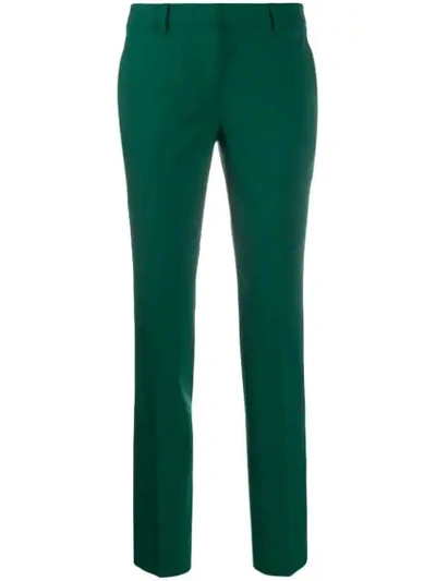 Alberto Biani Crepe Slim-fit Trousers In Green