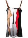 BURBERRY PATCHWORK DRAPED TOP