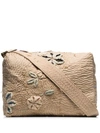 BY WALID TAPESTRY EMBROIDERED MESSENGER BAG