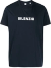 Aspesi Silenzio Crew Neck Pure Cotton T-shirt In Blue