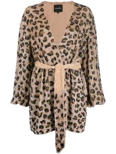 Retroféte Leopard-print Mini Dress In Nudeleopard