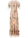 BIYAN FLORAL-EMBROIDERED TULLE GOWN