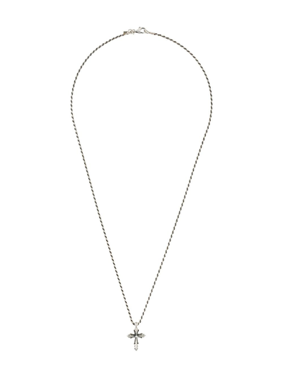 Emanuele Bicocchi Cross Pendant Necklace In Silver