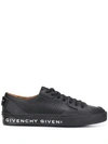 GIVENCHY LOGO PRINT LOW TOP SNEAKERS