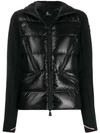 MONCLER BI-MATERIAL ZIPPED JACKET