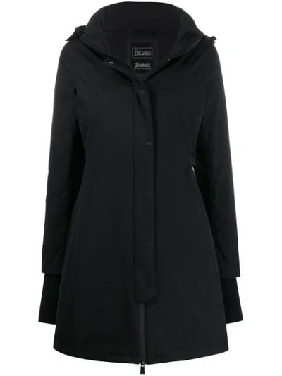 Herno Hooded Padded Coat In Black