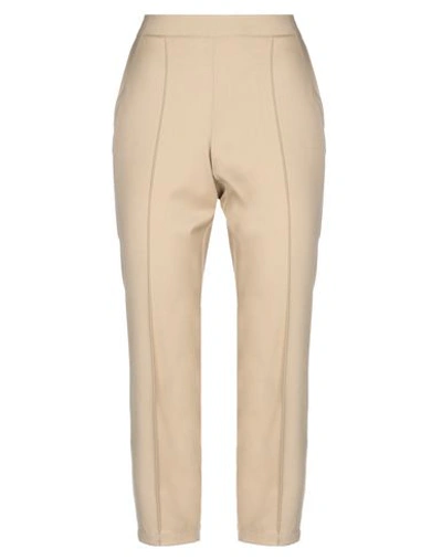 Twinset Woman Pants Beige Size 12 Polyester, Viscose, Elastane