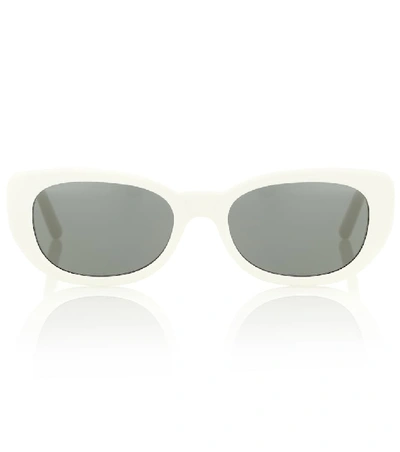 Saint Laurent Betty Square-frame Acetate Sunglasses In White