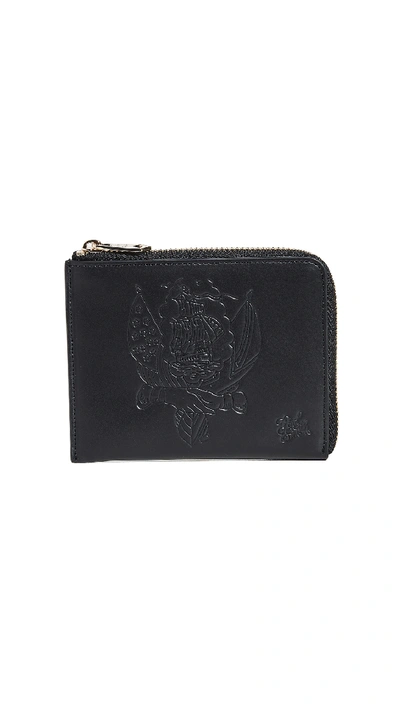 Paul Smith Mark Mahoney Tattoo Ziparound Wallet In Black