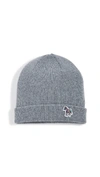 Ps By Paul Smith Ps Paul Smith Zebra Logo Beanie In Grey
