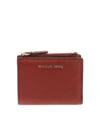 Michael Michael Kors Jet Set Snap Billfold Wallet In Brandy