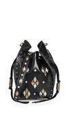 Isabel Marant Radja Studded Leather Shoulder Bag In Black