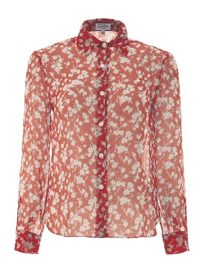 Hvn Cristina Shirt In Red,beige