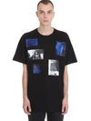 Raf Simons Blue Velvet Print T-shirt In Black