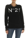 N°21 N°21 - SWEATER WITH LOGO INTARSIA,11105536