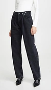 AGOLDE PLEATED BAGGY MID RISE JEANS