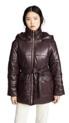 NANUSHKA LENOX PUFFER JACKET WITH BELT