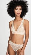 Wacoal Embrace Lace Convertible Plunge Soft Cup Wireless Bra In Natural Tan/ivory