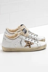 GOLDEN GOOSE Sneakers Superstar White Shearling Sock Leopard Star