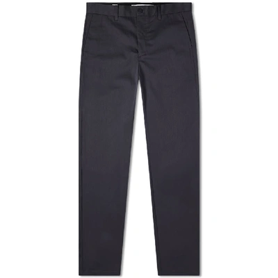 Norse Projects Aros Chino Trousers Heavy Cotton (regular Fit) - Dark Navy Blue