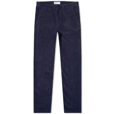 Universal Works Aston Cord Pant In Blue