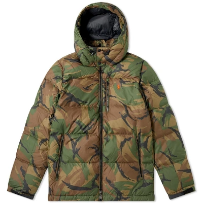 Polo Ralph Lauren Camo Filled Down Jacket In Green
