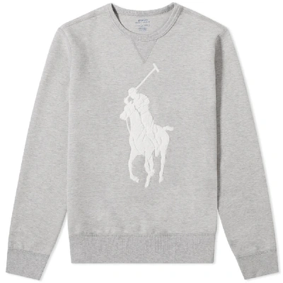 Polo Ralph Lauren Big Polo Applique Sweat In Grey