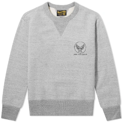 The Real Mccoys The Real Mccoy's Army Air Force Crew Sweat In Grey