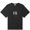 Fear Of God Oversized Logo-print Cotton-jersey T-shirt In Black