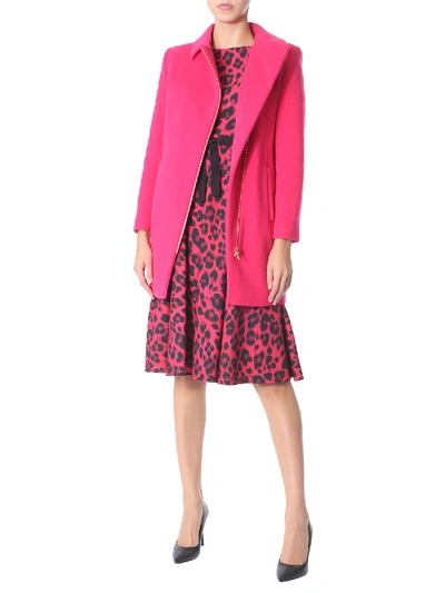 Boutique Moschino Wool Coat In Pink