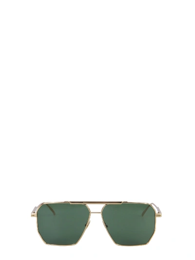 Bottega Veneta Aviator Sunglasses In Gold