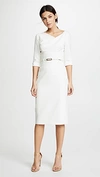 BLACK HALO 3/4 SLEEVE JACKIE O DRESS WINTER WHITE,BLACK30132