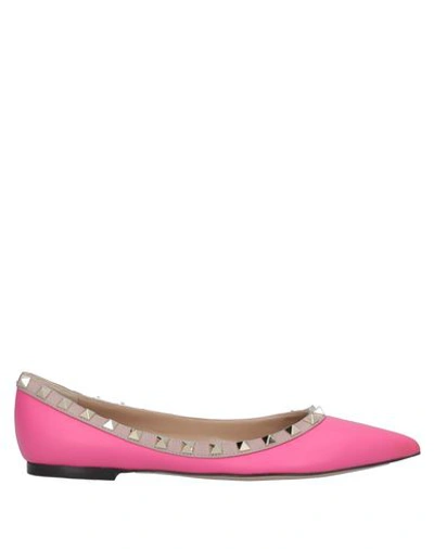 Valentino Garavani Ballet Flats In Fuchsia