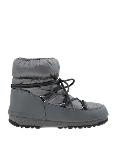 MOON BOOT MOON BOOT MOON BOOT LOW NYLON WP 2 WOMAN ANKLE BOOTS GREY SIZE 5.5 TEXTILE FIBERS,11774318OK 7