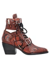Chloé Brown Rylee 60 Boot In Python Print Calfskin