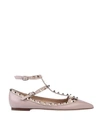 Valentino Garavani Ballet Flats In Pastel Pink