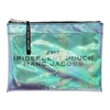 MARC JACOBS MARC JACOBS BLUE THE IRIDESCENT FLAT POUCH