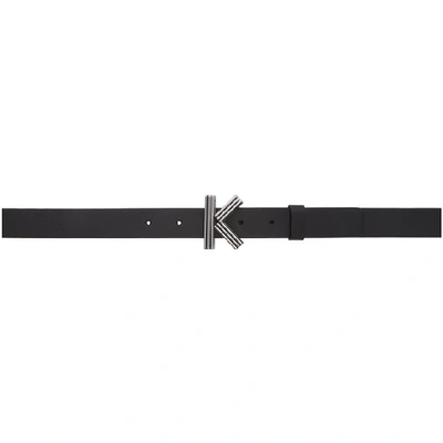 Kenzo Thin K-bag Belt In 99 Black