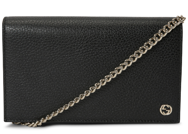 Pre-Owned Gucci Betty Chain Wallet Interlocking G Medium Black | ModeSens