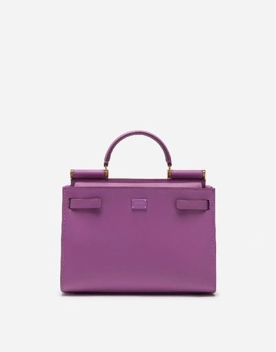 Dolce & Gabbana Medium Calfskin Sicily 62 Bag In Purple